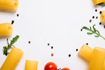 bright food background breakfast time concept. negative space. kitchen creativity.