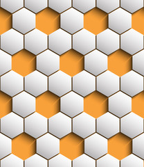 Volumetric seamless pattern of hexagons