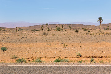 landscape of sahara desert with mountain Atlas © cceliaphoto