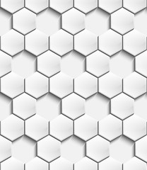 Fototapeta premium Volumetric seamless pattern of hexagons