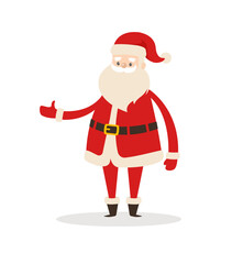 Santa Claus Cartoon Xmas Character Vector Icon
