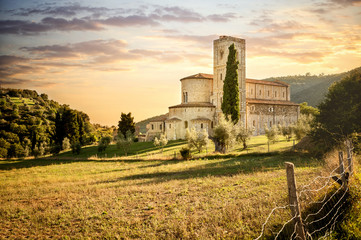 Abbey of Sant'Antimo in Montalcino, Tuscany, Italy
