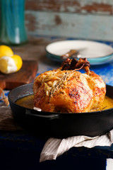 milk braised dijon chicken.style rustic