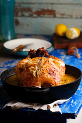milk braised dijon chicken.style rustic
