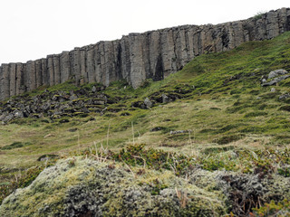 Gerðuberg (Gerduberg) - Klippen aus Dolerit, einem grobkörnigem Basaltgestein

