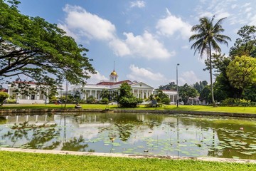 Fototapeta na wymiar Presidential Palace of the Republic of Indonesia in Bogor, West Java, Indonesia