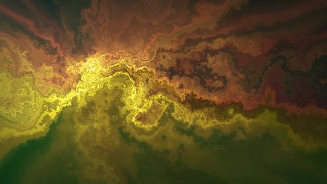 Natural beautiful marble turbulent red orange pattern texture animation background - new unique quality colorful joyful motion dye effect wave dynamic holiday mineralogy science mining video footage
