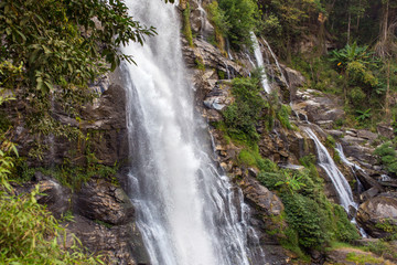 Fototapeta na wymiar Vachiratarn waterfall near Chiang Mai, Thailand