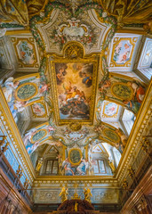 Fototapeta na wymiar The sacristy in the Church of Saint Andrew's at the Quirinal in Rome, Italy.