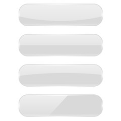 White oval buttons with reflection