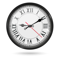 Vintage clock with roman numerals