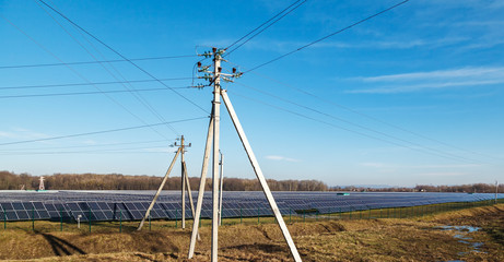 Fototapeta na wymiar Alternative energy sources. Solar power stations
