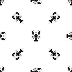 Crawfish pattern seamless black