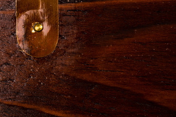 dark weathered teak wood with copper