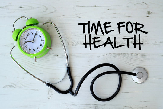 Background of Health Composition- Time For Health Concept
