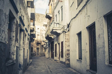 A small alley in the island of Kalymnos, Greece