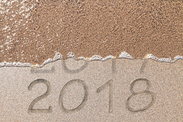 Beach New Year background