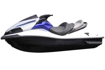 Naklejka premium Modern blue jet-ski.