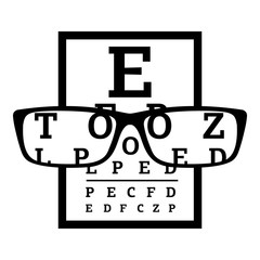 Myopia icon, simple style