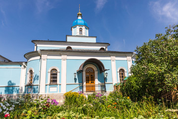 Obraz premium The Optina Pustyn, an Eastern Orthodox monastery for men near Kozelsk in Russia. In the 19th century, the Optina was the most important spiritual centre of the Russian Orthodox Church