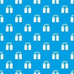 Containers connected with tubes pattern seamless blue
