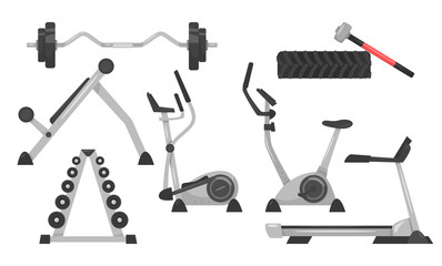 set of fitness equipmen
