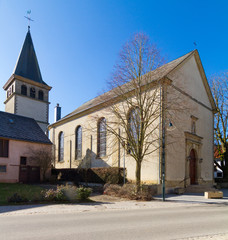 Fototapeta na wymiar Church in Berdorf
