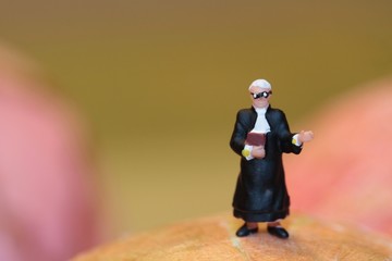 miniatura di giudice con toga