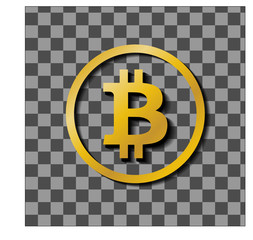 Obraz premium vector icon logo for bitcoin crypto currency