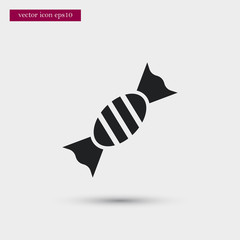 Candy icon simple winter vector sign
