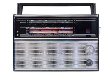 Obraz premium Old radio isolated on white background
