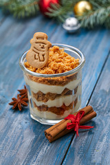 Christmas dessert with cinnamon