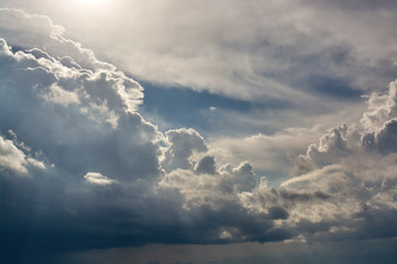 dark storm clouds before rain