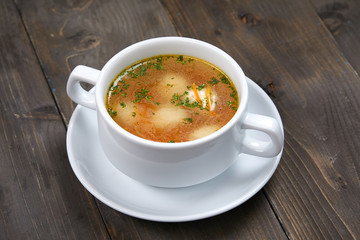 soup with meatballs
