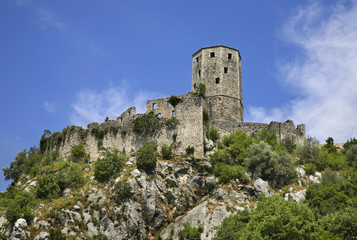 Fototapeta na wymiar Old tower in Pocitelj. Bosnia and Herzegovina