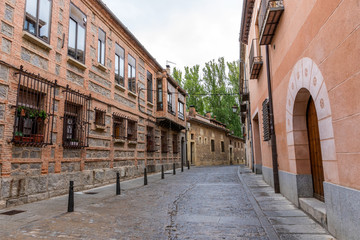 Fototapeta na wymiar The old city of Segovia that contains a multitude of historic buildings both civil and religious