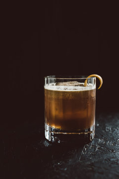 Bourbon cocktail in glass