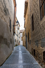 Fototapeta premium The old city of Segovia that contains a multitude of historic buildings both civil and religious