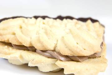 double biscuit with chocolate