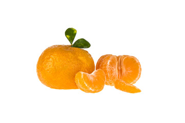 tangerine on a white background