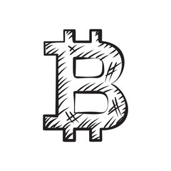 Bitcoin icon isolated