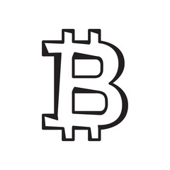 Bitcoin icon isolated