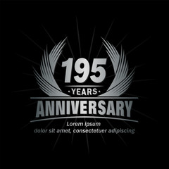 Fototapeta premium 195 years design template. Anniversary vector and illustration template.
