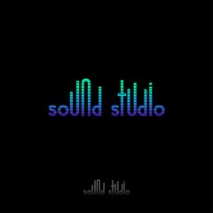 Sound studio logo. Sound emblem. Letters are like an equalizer.