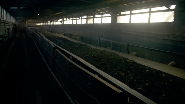The coal conveyor at the plant