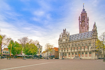 Fototapeta na wymiar Middelburg, town in Netherlands