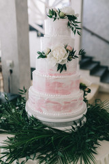 Wedding cake with pions.