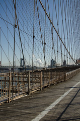 View of the Manhattan Bridge from the Brooklyn Bridge bike Lane