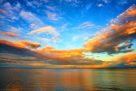 High def Sunset at Lake Superior © Like