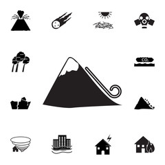 avalanche icon. Set of natural disasters icons. Signs and symbols collection, simple icons for websites, web design, mobile app, info graphics